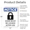 Signmission Door Must Be Locked, 12 in W x Rectangle, Aluminum OS-2PACK-NS-A-1218-V-11501 - alternate 5